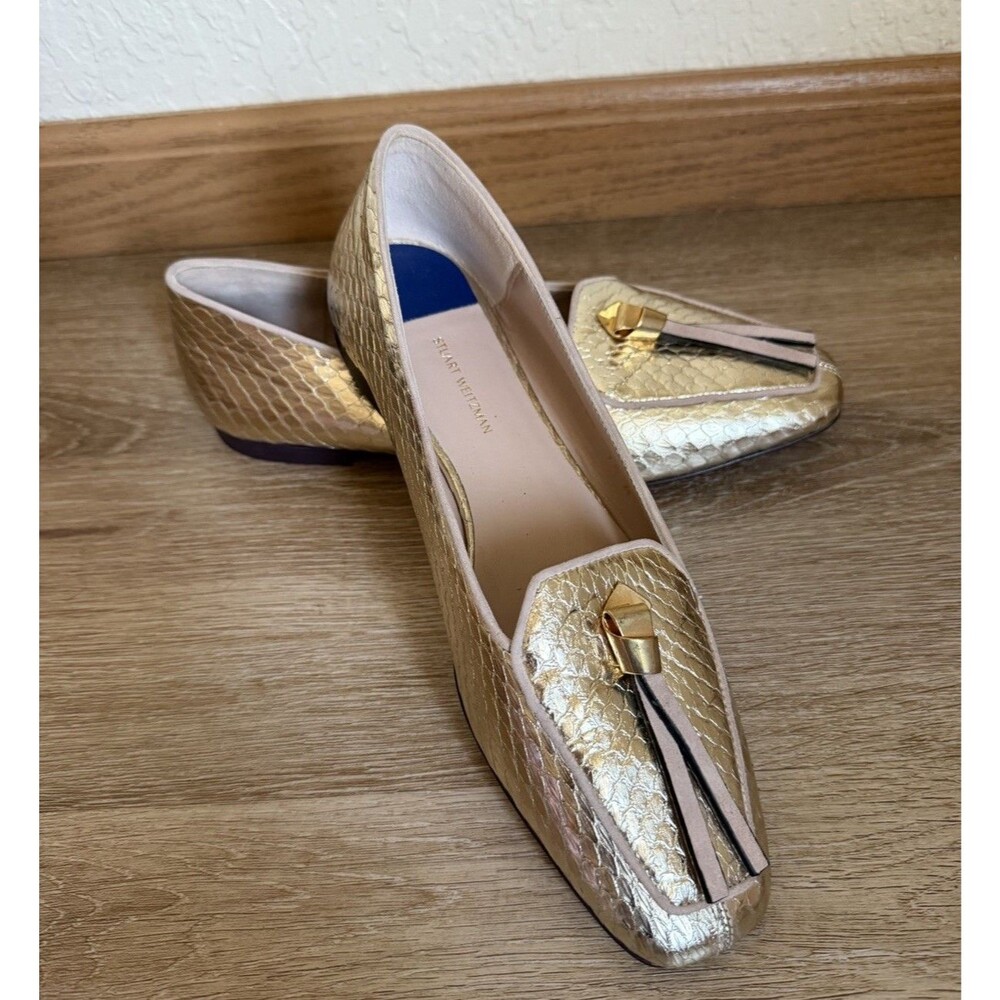 Stuart Weitzman Gold Tassel Loafers